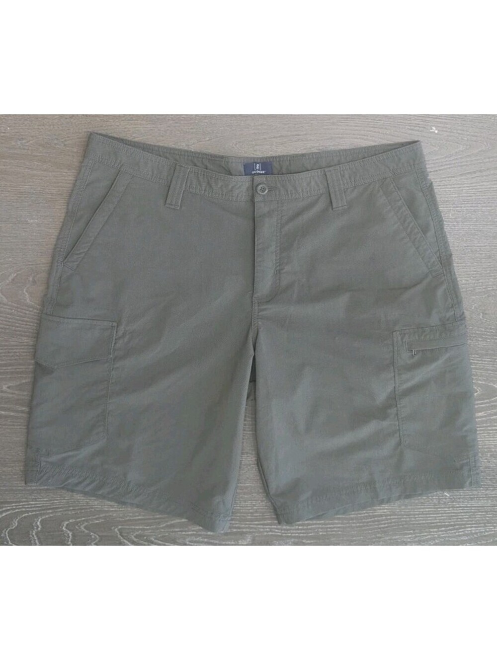 George Mens Green Performance Stretch Cargo Shorts Sz 40 Inseam 10" Outdoor Camp